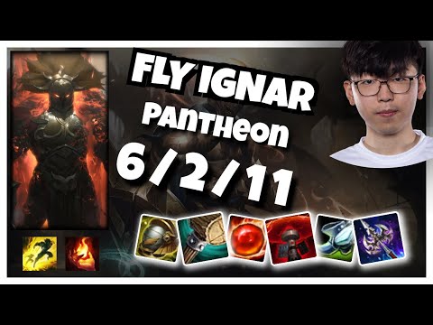 FLY IgNar Pantheon SUPPORT (6/2/11) vs TAHM KENCH Gameplay Replay - Patch 10.19