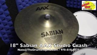 Video thumbnail for Sabian AAX Studio Crash 18" - The Drum Shop North Shore by Nate Morrison Drums