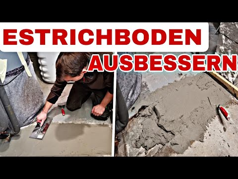 Löcher im Estrich ausgleichen | Betonboden Sanieren So leicht geht's !