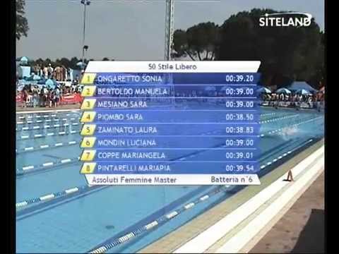 Serie 6 dei 50 Stile Libero  Assoluti Femmine Master - 12 MEMORIAL ANDREA BETTIOL
