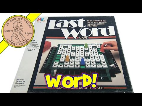Last Word Milton Bradley Board Game #4508