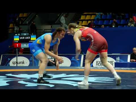WW 59 kg ANHELINA LYSAK (UKR) -  YULIIA LISOVSKA (UKR)