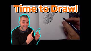 Drawing with the the limited edition Leonardo Momento Zero fountain pen in Blacksands