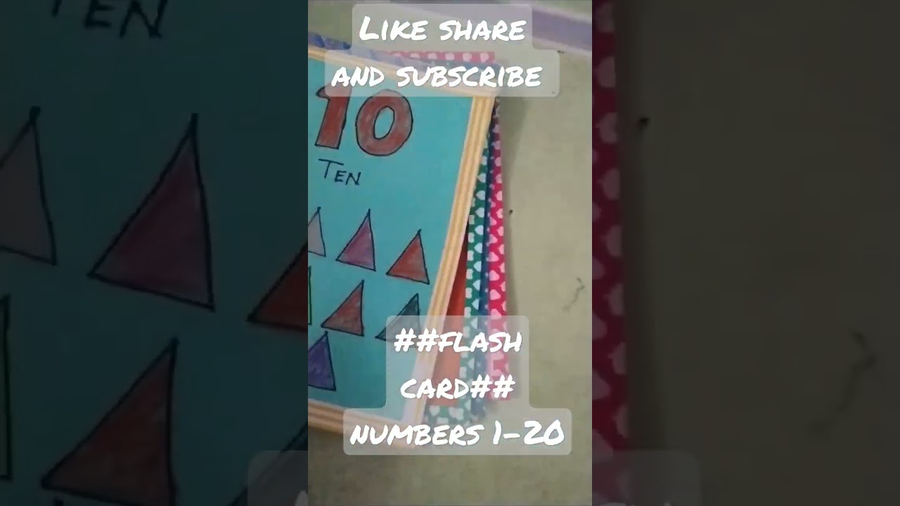 ###diy flash card ## numbers 1  to 20  easily at home.