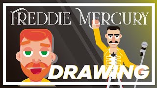HOW TO DRAW FREDDIE MERCURY - DIGITAL ART