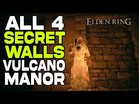 Elden Ring : All 4 Secret Walls in Vulcano Manor | 50 Hit Illusionary Wall