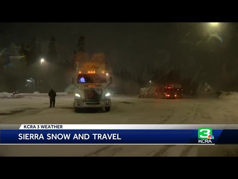 'Don't go out': New snow piles up at Sierra summit as pre-weekend storm moves in