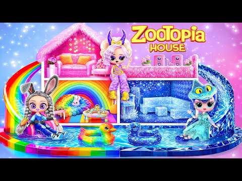 Zootopia 2 Doll House DIY: Rainbow, Fluffy & Glittery Room for Dolls!