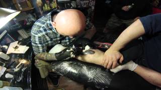 preview picture of video 'Black Cricket Tattoo Time Lapse With Jon Adams - 1.5 Minute Version'