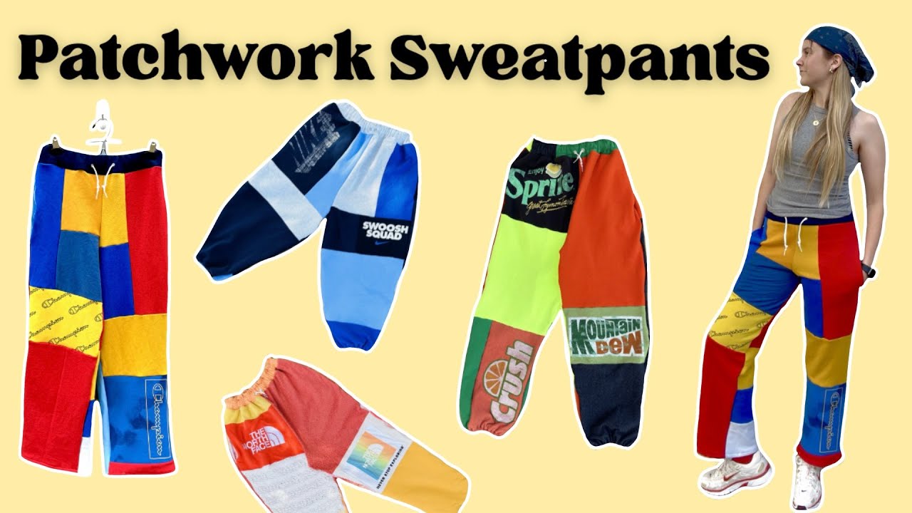 How to sew/upcycle PATCHWORK SWEATPANTS!