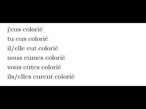 comment conjuguer le verbe colorier