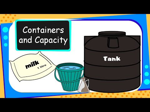 Part of a video titled Maths - How to Measure Capacity (for Children) - English - YouTube