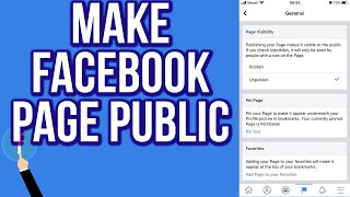 How to Make Facebook Page Public