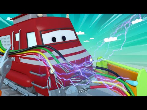 Trenuletul Troy - Trenul electrician - Orasul Trenurilor 🚄 Desene pentru copii