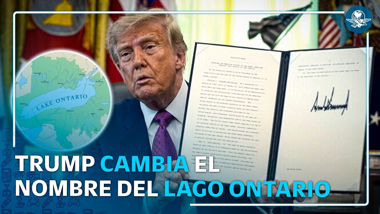 Firma Trump decreto para cambiar el nombre del lago de Ontario a "lago de América"
