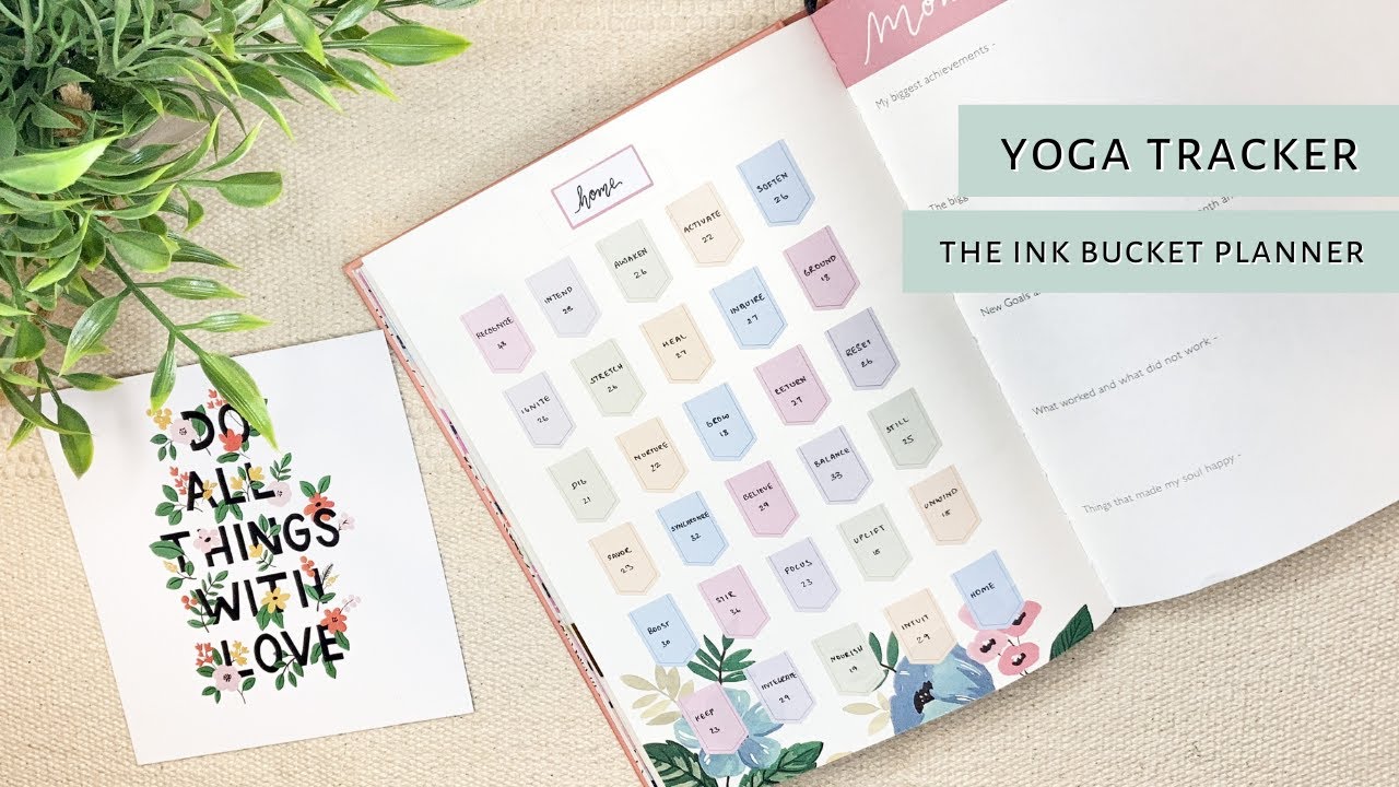 Yoga With Adriene Home Calendar | The Ink Bucket Planner 2021 | Sanjana Raj