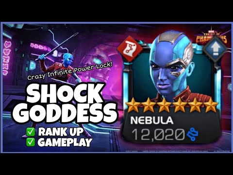 Buffed Nebula is the Shock Goddess - Crazy Infinite Power Lock!  Marvel Contest of Champions