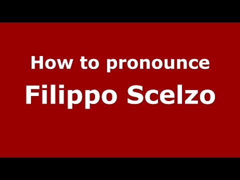 How to pronounce Filippo Scelzo (Italian/Italy)  - PronounceNames.com