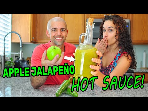 Homemade Fermented Jalapeno HOT SAUCE Recipe (with Green APPLE!)