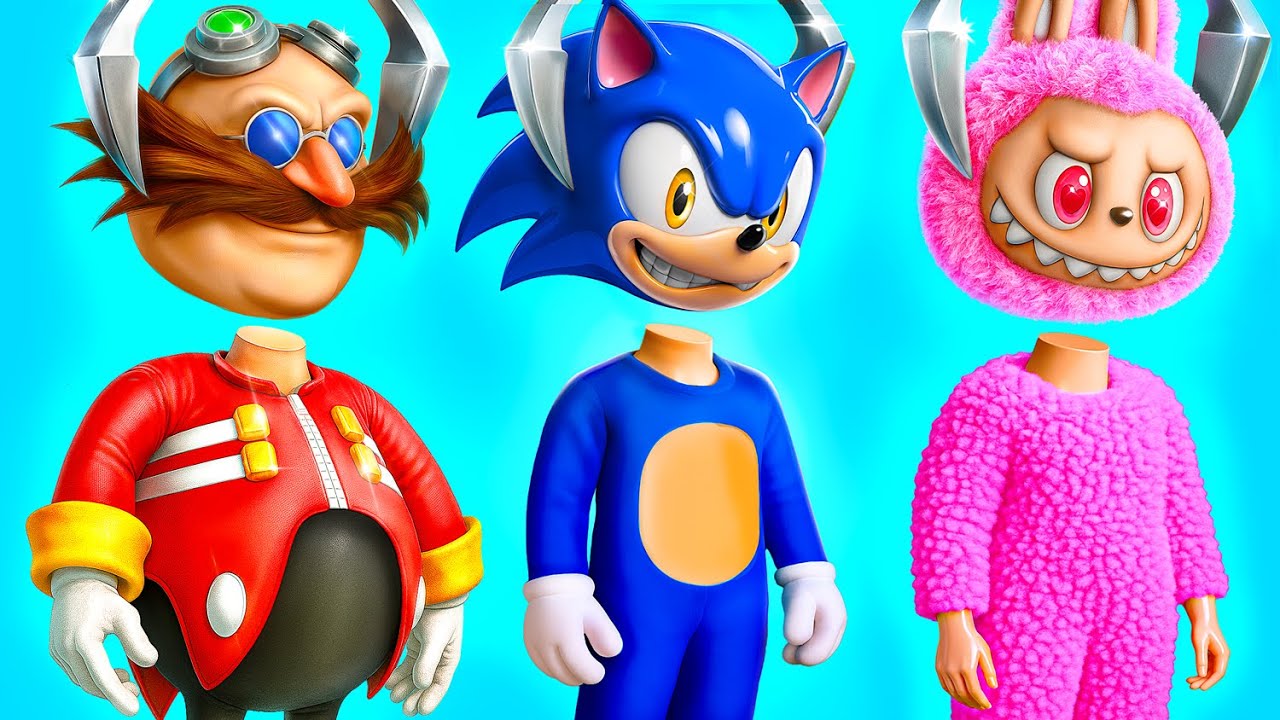 学校（がっこう）でラブブVSスーパーソニックVSシャドウソニックがバトル！