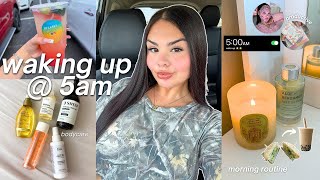 Waking Up at 5AM!🧘🏼♀️ Summer Morning Routine | Breakfast, Productive, Body Care & Mindful Start!