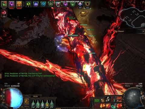 poe 3.14 awk lv8 sirus stone golem(elementalist) upgrade