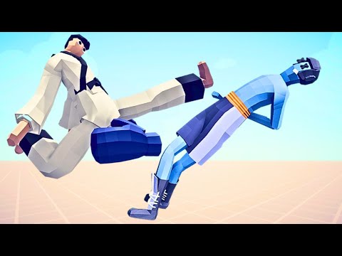 TAEKWONDO VS MASTERS OF FIGHT (TITANIUM BOXER) Totally Accurate Battle Simulator TABS