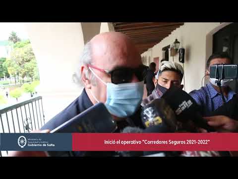 Video: Ministro de Seguridad y Justicia, Abel Cornejo, en lanzamiento del operativo “Corredores Seguros 2021-2022” y Cambio de Guardia