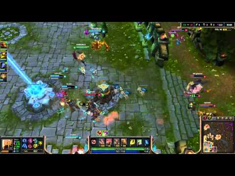 Azir nice teamfight with passive (turret)