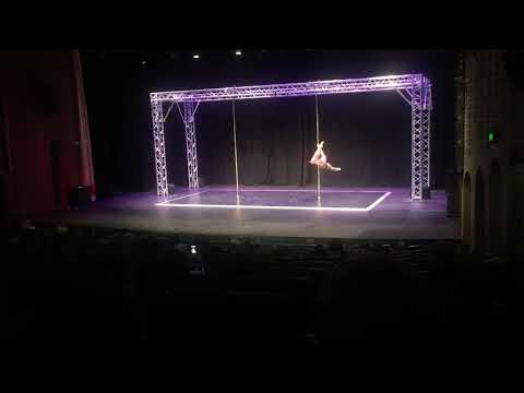 Junior National Pole Champion Lilly performing at Pole Expressions 2018