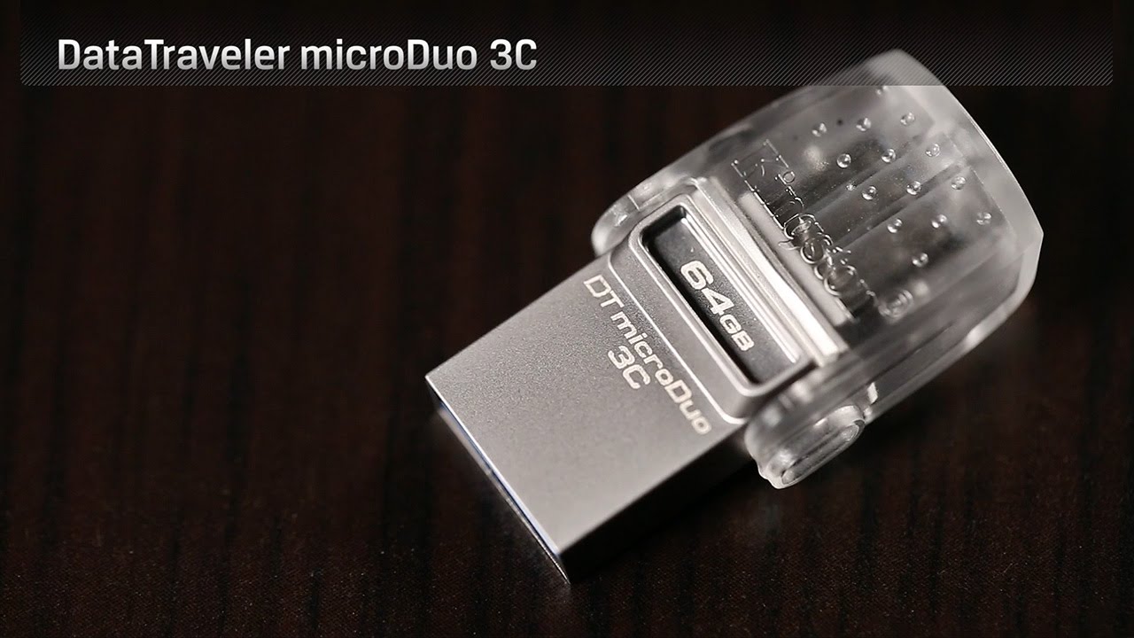 Флеш-пам'ять Kingston DataTraveler microDuo 3C 32G (Silver) DTDUO3C/32GBB video preview