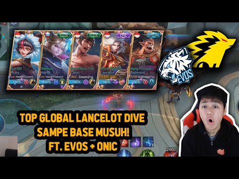 TOP GLOBAL LANCELOT PAKE LANCELOT DI DEPAN ANAK EVOS + ONIC ! - Mobile Legends