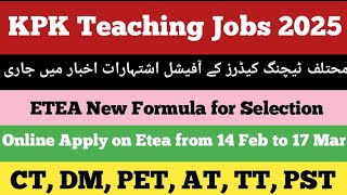 KPK Teaching Jobs 2025| Official Advertisement Published in Newspaper
