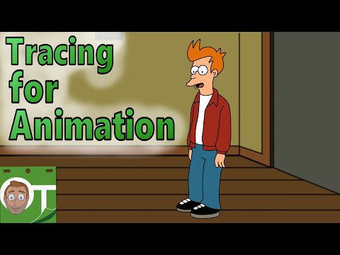 Tracing for character-consistent animation - Philip J Fry from Futurama - in OpenToonz