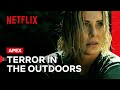Charlize Theron Gets Dragged In The Water By Taron Egerton Apex Netflix Philippines