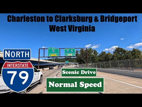 4K Charleston to Clarksburg & Bridgeport. West Virginia. I 79 North Interstate 79 North