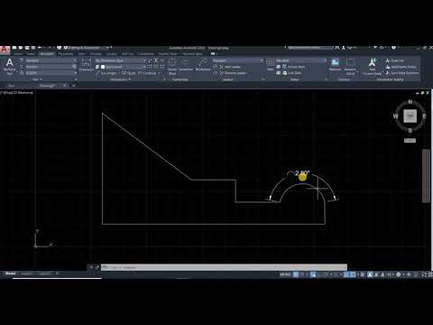 41d-  How to use Arc Dimension | AutoCAD 2020 from Basic to Advance Features