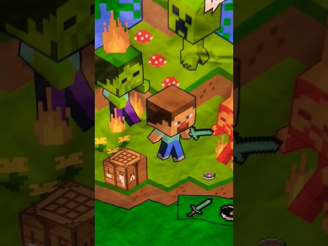 Vídeo relacionado con Minecraft Creeper Boys Paquete múltiple de 2 Conjuntos de Pijamas de Manga Corta | Pijamas de Dibujos Animados Azules y Verdes | Boom Diseño Gráfico | Ropa de Jugador para niños