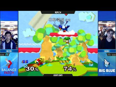 NGPU 34 SSBM - BigFoig (Falco) vs. squible (Fox) - Melee LSF