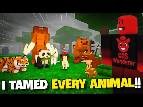I Tamed EVERY Animal in 99 Nights in a Forest!!