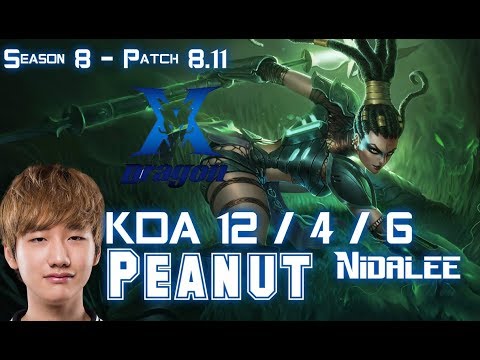 KZ Peanut NIDALEE vs GRAVES Jungle - Patch 8.11 KR Ranked