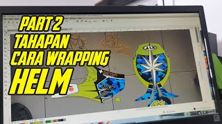 Cara Wraping decal stiker helm fullface ala motoblast | Part 2|
