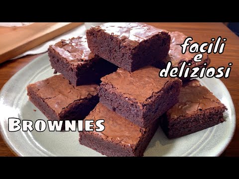 BROWNIES AL CIOCCOLATO FONDENTE facili e deliziosi dolcetti americani senza lievito| Prima del Caffè