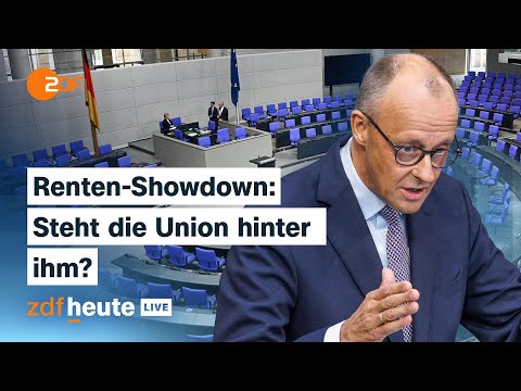 Bundestag stimmt über Rentenreform ab. Wie entscheidet sich die Junge Gruppe? | ZDFheute live