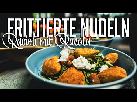 Frittierte Nudeln mit Rucola Salat – Stephan Schnieder kocht