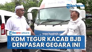 Momen Dedi Mulyadi Tegur Kacab BJB Denpasar soal Pelat Mobil Masih D hingga Halaman Gedung Kotor