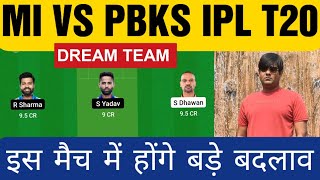 IPL 2022 | Mumbai Indians vs Punjab king Playing 11 | MI vs PBKS  Team Prediction |MI vs PBKS