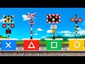 Railroad Crossing Collection In Various Shapes
