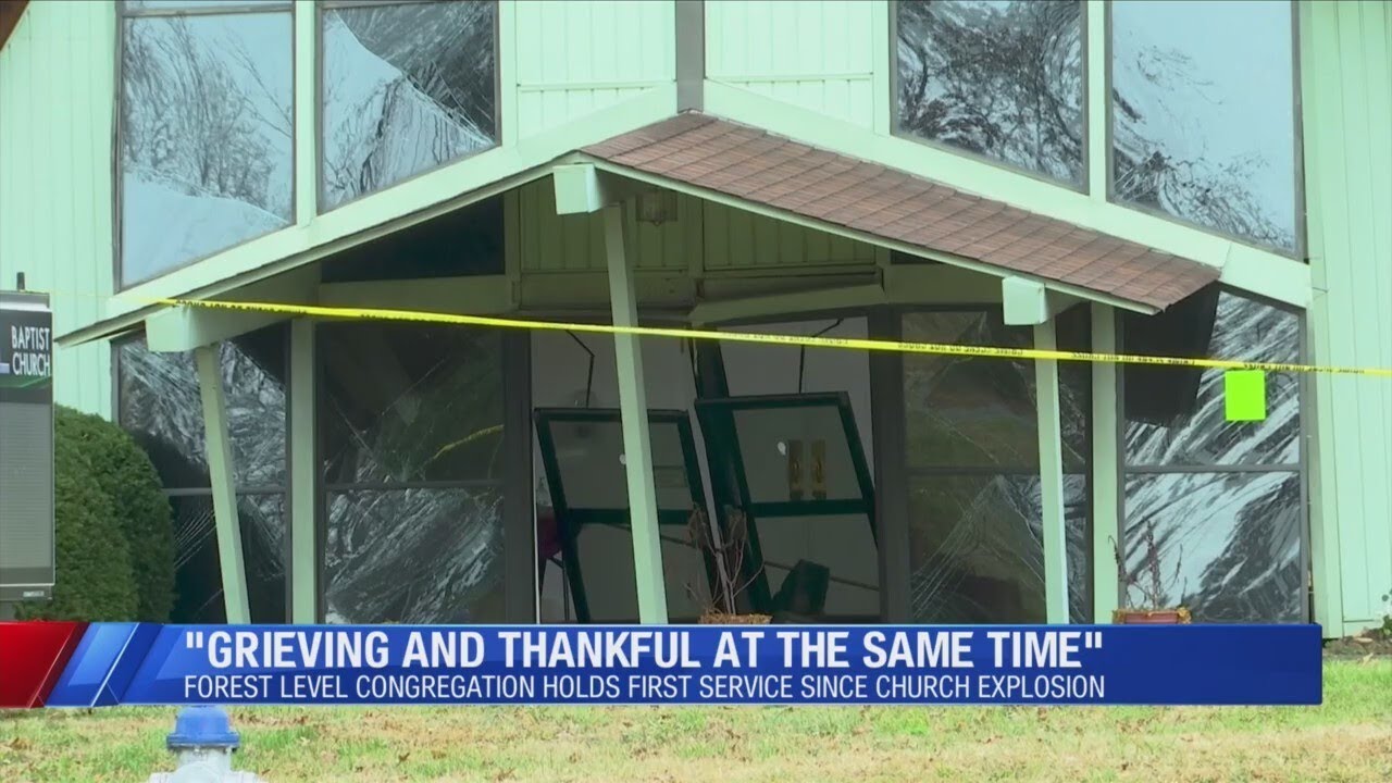 Forest Level congregation holds first service since church explosion