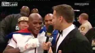 Floyd  Money  Mayweather post fight interview&quot; I m not here to talk about money&quot;